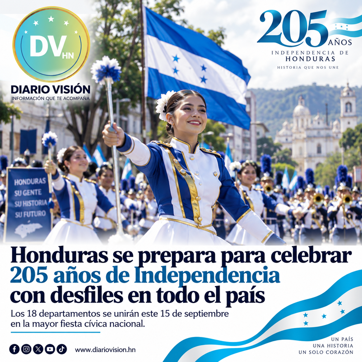 Honduras se prepara para celebrar 205 años de Independencia con desfiles en todo el país
