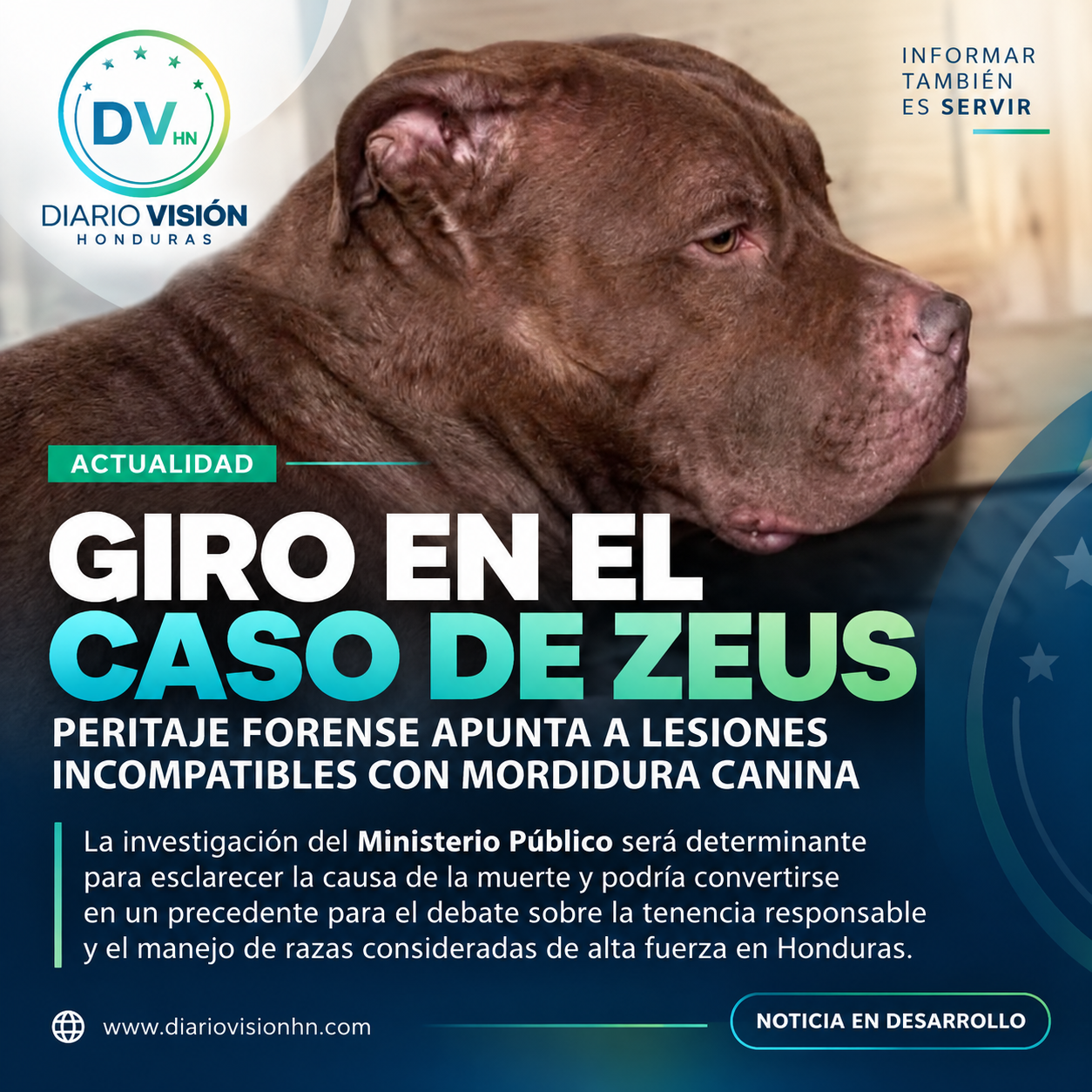 Giro en el caso de Zeus: peritaje forense apunta a lesiones incompatibles con mordedura canina